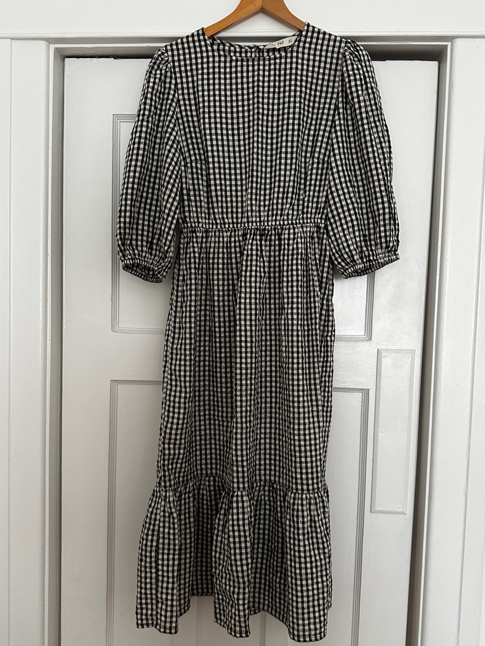 Long checked dress